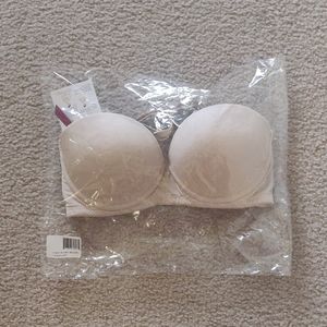 The Little Bra Company Petite 28C Nude strapless pushup bra